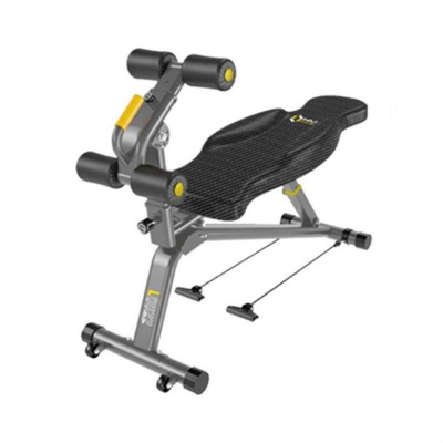 Stol ushtrimesh HMS Premium L8022, i rregullueshëm, me shirita rezistence, i zi