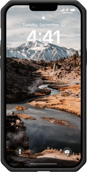 Kapak telefoni UAG Outback për iPhone 14 Max, material i biodegradueshëm, i fortë ndaj rënieve, i zi