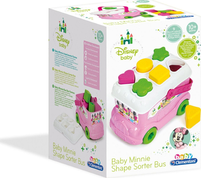 Lodër konstruktuese Clementoni Disney Baby Minnie, autobus formash, 9 pjesë, shumëngjyrëshe