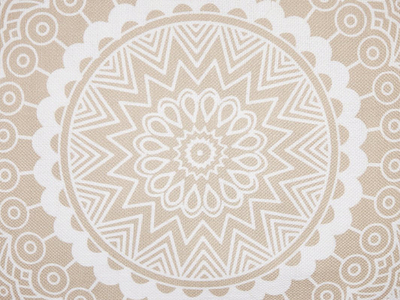 Set jastëkësh dekorativë Beliani AGRIMONY, 45 x 45 cm, motiv oriental, bezhë krem