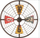 Orë murale Activeshop Decorative Fan Clock, në formë ventilatori, për zbukurim, e zezë