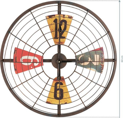 Orë murale Activeshop Decorative Fan Clock, në formë ventilatori, për zbukurim, e zezë