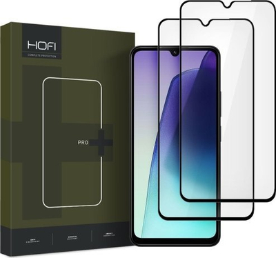 Xham mbrojtës Hofi Glass Pro+, 2 copë, për Xiaomi Redmi 14C dhe Poco C75, i zi