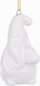 Figurë dekorative Saska Garden Christmas Ceramic Santa Claus Bauble, 7.8 cm, qeramike, gri me jeshile dhe e bardhë