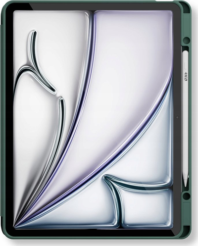 Mbulesë tablet NEXT ONE Rollercase, për iPad Air M2 13", me mbajtëse për Apple Pencil, e gjelbër