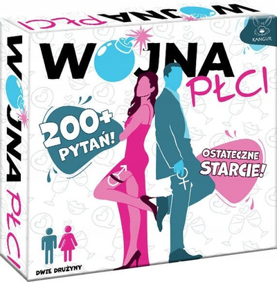 Loja me letra War of the Sexes, në polonisht, për festa, me plot ngjyra