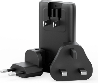 Полнач за ѕид Energea TravelWorld Edge 65W, 2x USB C PD PPS QC3.0, приклучок САД ОК ЕУ, сиво графит