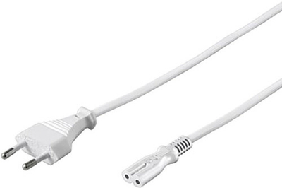 Kabllo e rrymës PremiumCord, 3 m, 250 V, e bardhë