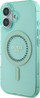 Kllëf telefoni Guess GUHMP16SPFTDTEN, për iPhone 16 6.1", MagSafe, jeshil pastel