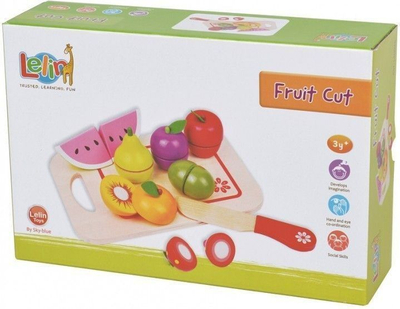 Lodër prerje frutash Lelin Fruit Cut, dru, me magnet, shumëngjyrëshe