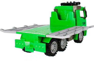 Kamion lodër Mega Creative Freight Car, shkallë 1:14, me gjëra shtesë, jeshil