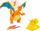 Figurë lodër Pokémon Jazwares Flame and Flight Charizard, 15cm, interaktive me drita dhe zëra, portokalli