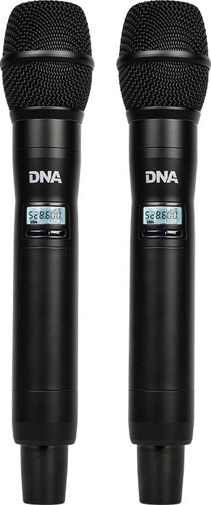 Sistem mikrofoni pa tela DNA TDRV 2, 2 mikrofona dore, UHF, i zi
