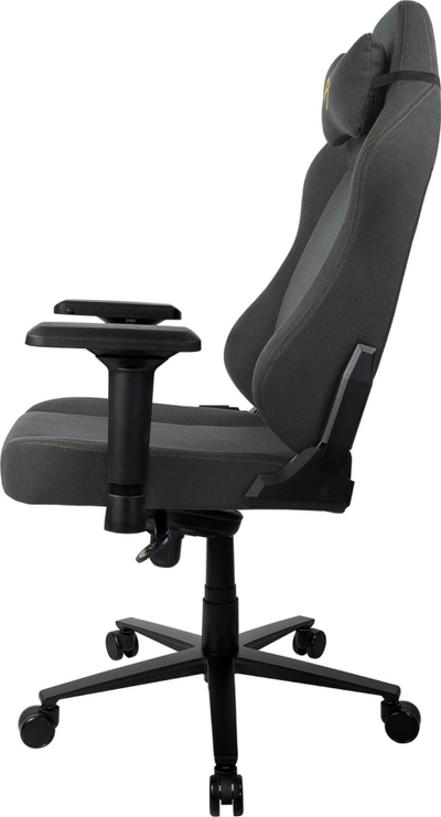 Karrige gaming Arozzi Primo, mbështetje mesit, krahë 4D, gri e errët me ari