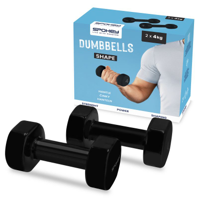 Hantela vinyl Spokey Shape SPK-943106, set 2x4kg, ngjyrë e gjelbër