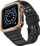 Rrip ore me kasë mbrojtëse Hurtel Protect Strap Band për Apple Watch 45 44 42mm, i zi