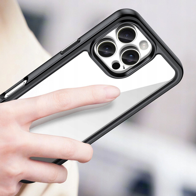 Mbrojtëse telefoni Outer Space Case për iPhone 16 Pro Max, kornizë e verdhë, e zezë