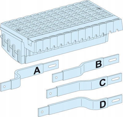 Bllok shpërndarës Schneider Electric LVS04404, 750V AC, 675A, i zi