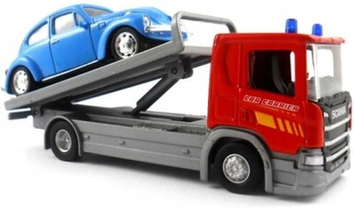 Lodër kamion Welly Scania P320, die-cast, shkallë 1:57, i kuq