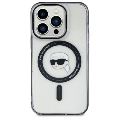Kllëf telefoni Karl Lagerfeld KLHMP15LHKHNOTK, iPhone 15 Pro 6.1", hardcase transparent, MagSafe