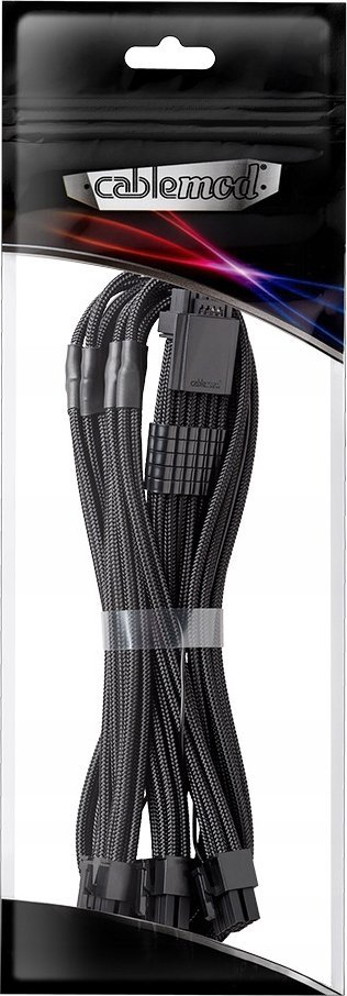 Kabllo PSU CableMod C-Series PRO ModMesh 12VHPWR në 3x PCIe, 60cm, e zezë