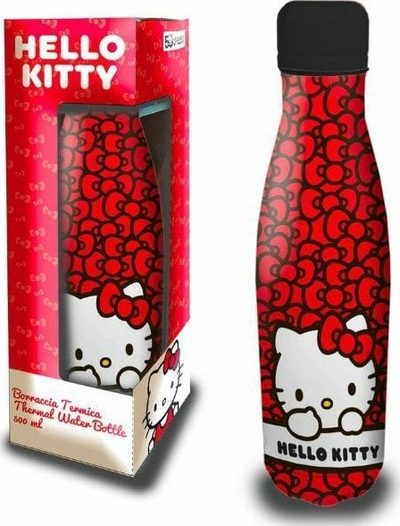 Shishe uji Coriex Hello Kitty 10683, 500ml, çelik inox, e kuqe