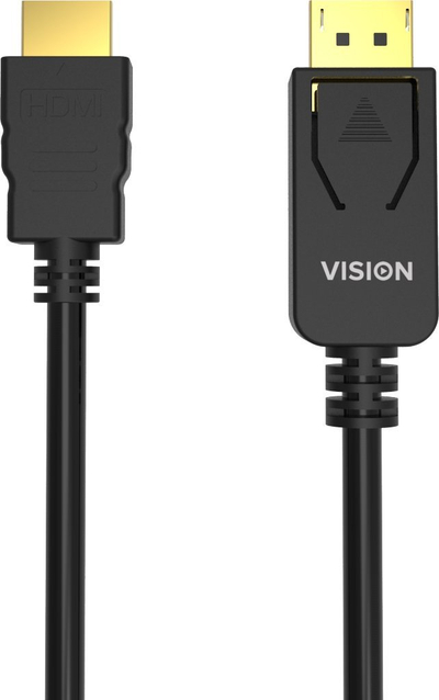 Adapter video Vision TC 1MDPHDMI/BL, DisplayPort në HDMI, 1 m, i zi