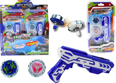 Set lojrash me pistoletë me disqe metalike, 2 disqe, drita blu