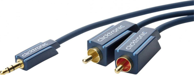 Kabllo audio ClickTronic Casual Series, 3.5 mm në RCA, 10 m, blu