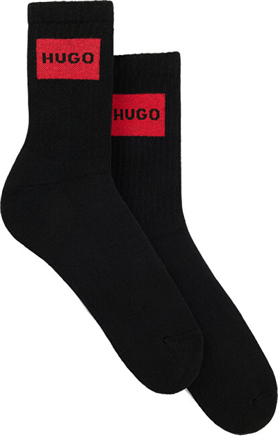 Çorape për femra Hugo Boss, të zeza, 2 palë