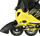 Rola inline Nils Extreme NA11010, madhësia L 39-42, rrota 80 mm, zi verdhë