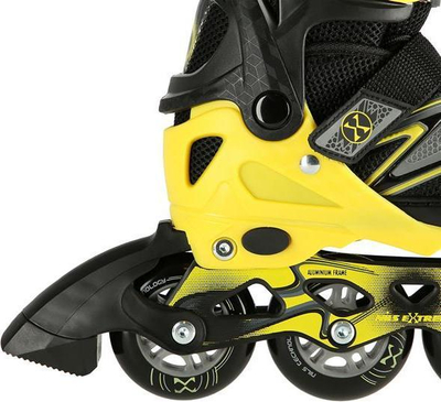 Rola inline Nils Extreme NA11010, madhësia L 39-42, rrota 80 mm, zi verdhë