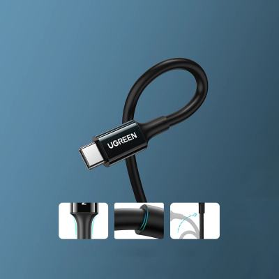 Kabllo USB-C në USB-C Ugreen US300, 100W 5A, 1m, i zi