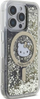Mbulesë telefoni Hello Kitty Liquid Glitter Fever MagSafe, për iPhone 16 Pro, me shkëlqim, e zezë me detaje ari