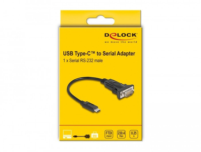 Adapter USB C Delock, RS 232 Serial D Sub 9 pin, i zi