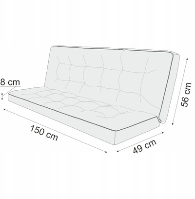 Jastëk luhatëse kopshti Universal, 150 cm, për 3 persona, bezhë