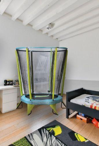 Trampolinë për fëmijë Hudora, 140cm, jeshile (65611)