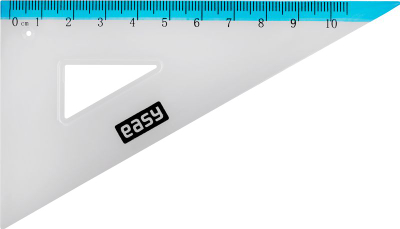 Сет за цртање Easy Stationery Drafting Set, линијар 15 cm, транспортир 180°, проѕирен