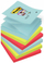 Fletëngjitëse Post-it Super Sticky Z Notes Cosmic, 76x76mm, 6 blloqe nga 90 fletë, me ngjyra të ndryshme