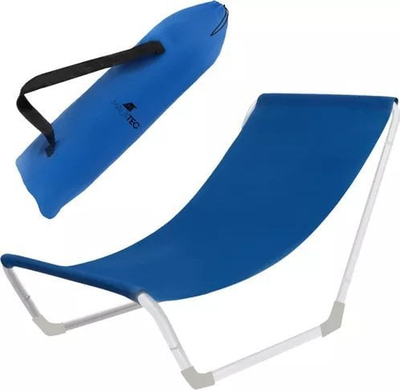 Shezlong plazhi MALATEC Beach Bed 23563, i palosshëm, me çantë, gri
