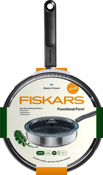 Tigan fërgimi Fiskars Functional Form 1072314, 26 cm, çelik inox, ngjyrë argjendi