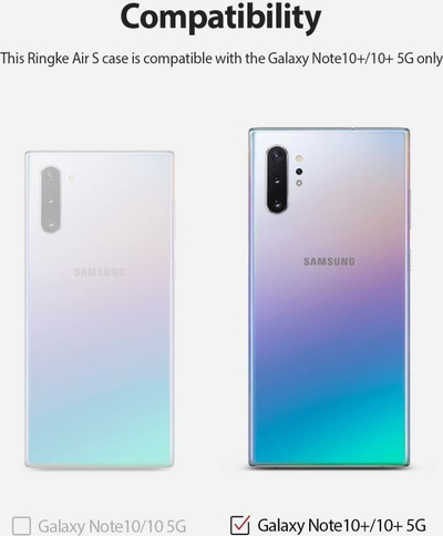 Kapak telefoni Ringke Air S për Samsung Galaxy Note 10 Plus, TPU i butë, shumë i hollë, gri livando