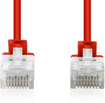Kabllo rrjeti Digitus Patchcord Slim Cat.6 U/UTP LSZH, 5m, i kuq (DK-1618-050S-R)