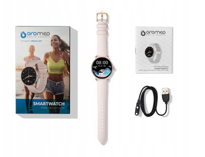 Smartwatch Oromed Lady Active, monitorim shëndeti, njoftime smart, rozë
