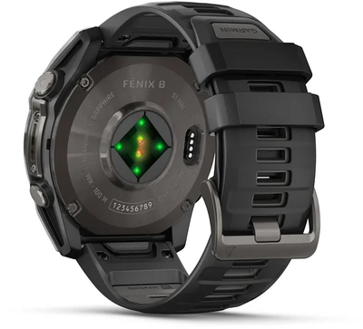 Ora inteligjente Garmin Fenix 8 AMOLED Sapphire Edition, 51mm, GPS, gri