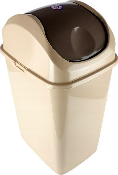 Кош за ѓубре Slim, 5L, со нишачки капак, беж