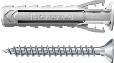 Set tiple Fischer SX Plus GCS 567833, 8x40 mm, 10 copë, gri