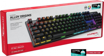 Tastierë HyperX Alloy Origins Aqua (4P5N9AA), e zezë