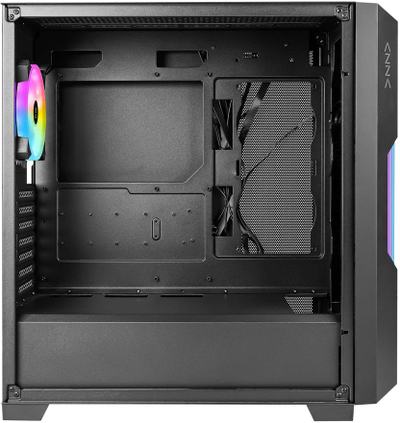 Kutia e kompjuterit AZZA CSAZ-520BG Guardian, ATX Mid Tower, panel xhami i temperum, e zezë