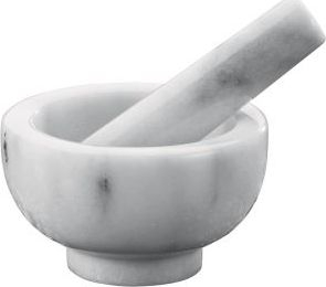 Havan kuzhine Kchenprofi Marble, 11 cm, mermer, i bardhë